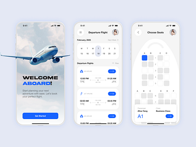 #DailyUI: Day 68 - Flight Search aboard airplane app booking branding dailyui design filght flight search flight seats illustration logo mobile search travel traveling ui user interface ux web