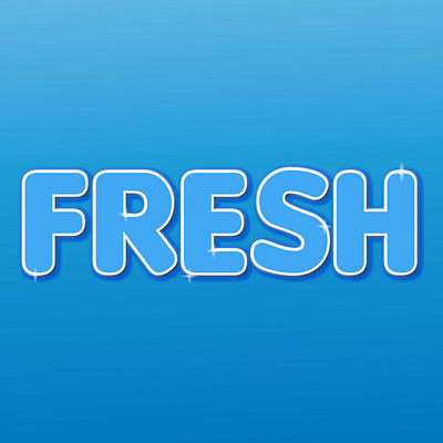 "Fresh" Text Effect..... 3d adobe illustrator branding designer fresh graphic design illustration logo print design text effect ui unique vector