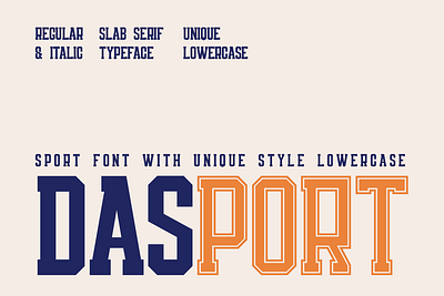 Dasport - Baseball Sport Font racing.