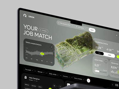 ORION - Job Opportunities Platform ai app candidate crm dashboard design interface job match platform product saas software ui ux web work