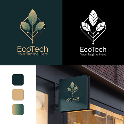 EcoTech Logo Design adobe illustrator adobe photoshop branding cover art design graphic design graphic designer illustration logo logo design ui