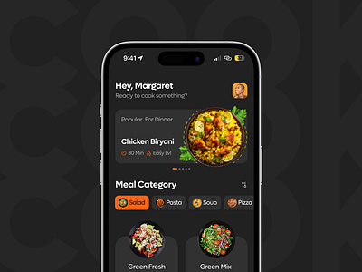 Cooking Assistant - Mobile App Concept app application concept cooking food mobile mobile app mobile application recipe responsive design ui uiux ux