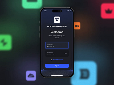 Etraverse - app hub animation app app hub car charging design electric car etraverse fintech logo mobile app payments ticketing web app