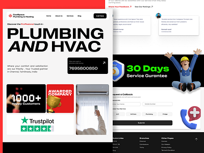 Innovative HVAC Website Design branding hvac landingpage ui uiux website design