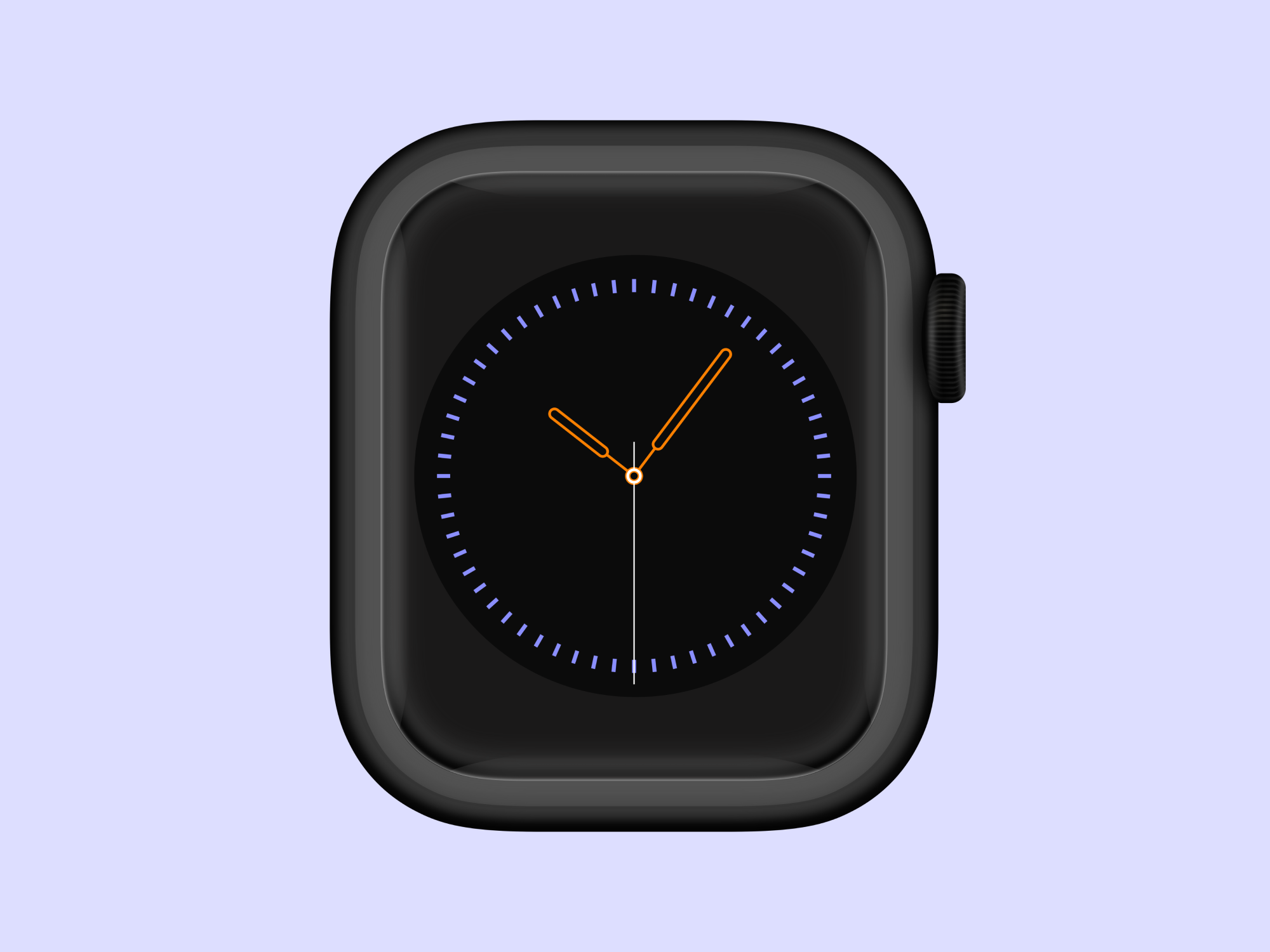 Apple Watch Vector Illustration app apple classic demo face hyperrealism icon illustration logo photo purple realistic shading skeumorphism skeuomorphism time ui watch