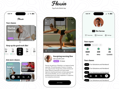 Yoga Studio Mobile App UX/UI Design freelance ux mobile app product designer ui ux desig yoga app concept yoga app design yoga app ui yoga app ux design