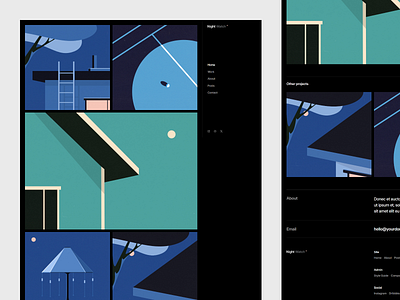 Night Watch - Webflow Portfolio Template illustration portfolio illustrations minimal portfolio portfolio web design webflow template