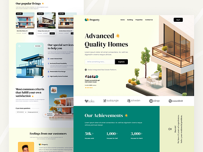 Property || Real Estate Landing Page Exploration ui ux web website