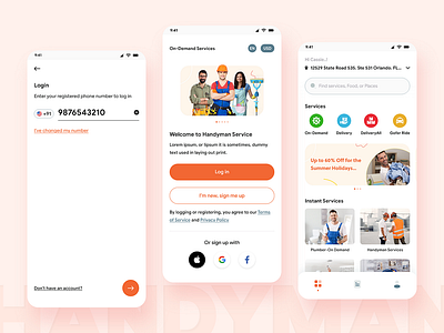 Handyman App UI Design