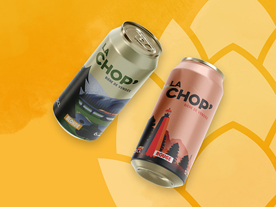 Chopp'in - Beer Mockup beer bière branding chop design french mockup yellow