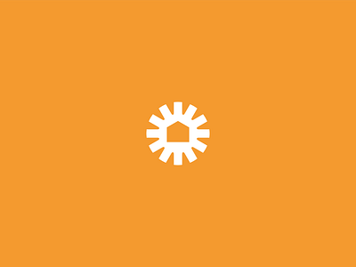 Radiant Mortgage | logo concept archetype branding bright free freedom geometry home house icon light logo mark minimalist rain sefe shelter shine sky sun warm