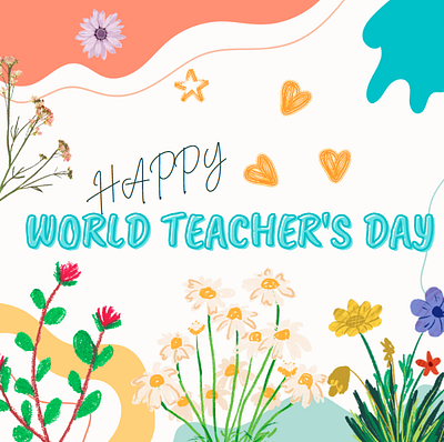 Happy world teacher's day happy teachers day design