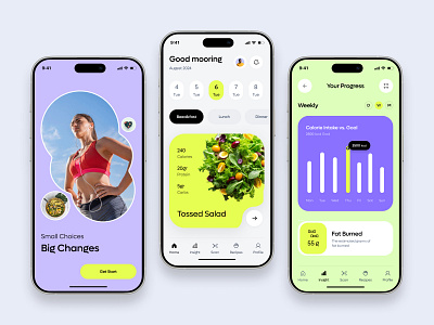 FitBite- Diet Tracker Mobile App app app design calories design fitness application health health app healthcare healthy eating mobile app mobile ui tracker ui ux