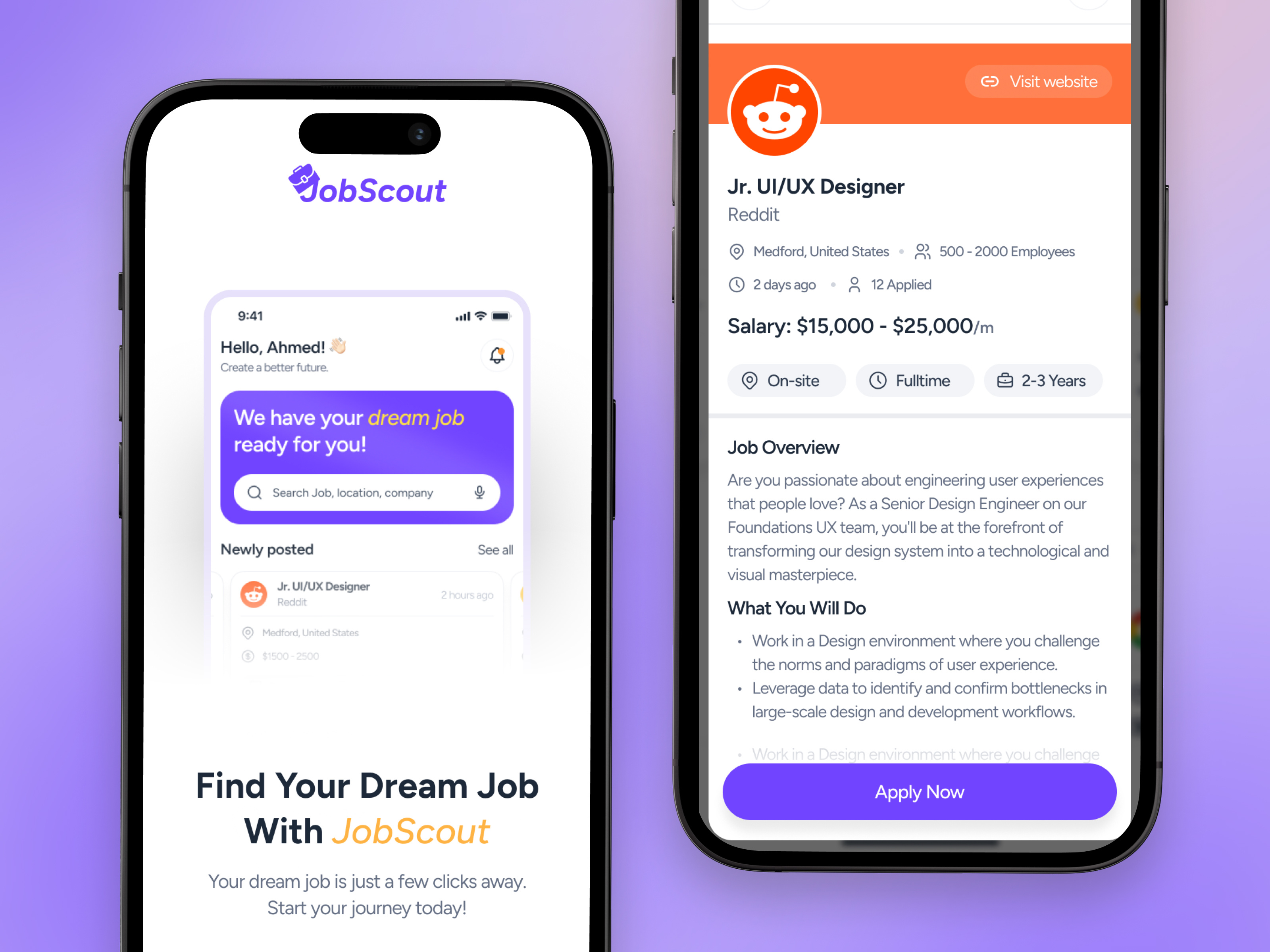 Job Finder Mobile App Design by FocoTik UI UX Design for Focotik on ...