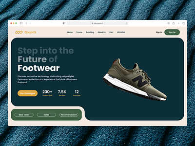 HERO - Landing Page dribbble ecommercedesign footweardesign herosection landingpage mockupdesign productshowcase sneakerdesign uiuxdesign webdesign