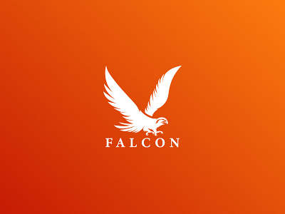 Falcon Logo adrenaline airplane bird logo branding design falcon falcon logo graphic design illustration logo logo for sale military parachute sky skydive typography ui ux vector wing