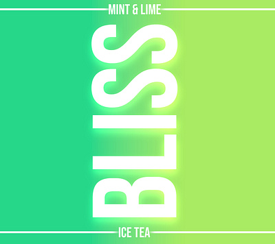 Bliss Ice Tea advertisement branding drink graphic design logo marketing packaging photoshop