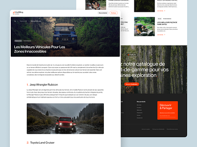 KraftLife - KraftBlog blog hike modern orange ui ux website