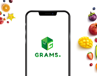 GRAMS app appdesign appdevelopment branding design graphic design illustartion logo mobile mobileapp motion graphics ui uxdesign