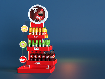 3D Soft Drink POSM design 3d 3dproduct branding cola drink graphic design logo posm product retail