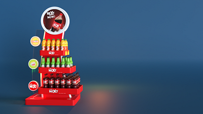 3D Soft Drink POSM design 3d 3dproduct branding cola drink graphic design logo posm product retail