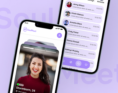 Soulmeet Dating App Design appdesignforlove datingappuiux mobiledatingdesign moderndatingapp soulmeetappdesign soulmeetmatching
