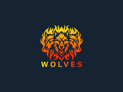 Wolves Logo animal branding branding logo character concept danger for sale hunter logo logo for sale ui ux vector wild wilderness wolf wolves wolves logo wolves minimal logo wolves dangers