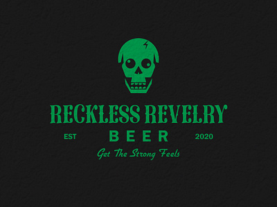 RECKLESS REVELRY armageddon beer branding identity power silly skull strength strong beer symbol vintage