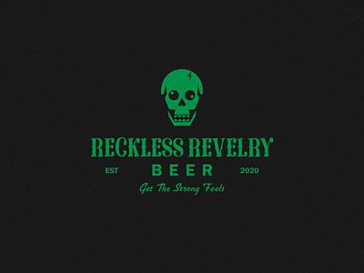 RECKLESS REVELRY armageddon beer branding identity power silly skull strength strong beer symbol vintage