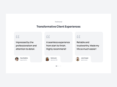Tailwind Testimonial with user review and avatars client feedback client testimonials customer reviews minimal design testimonial section user feedback user interface