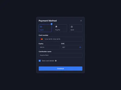 Daily Design 07 | Payment Method Card carddesign dailyui figma ui uidesign ux
