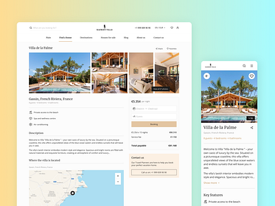 Villa booking platform bookingplatform interface propertydetails propertyrental responsivedesign travelexperience traveltech ui ux villabooking web design