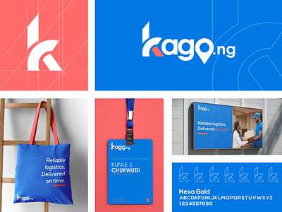 KAGO VISUAL IDENTITY branding design graphic design illustration logistics logo typography vector