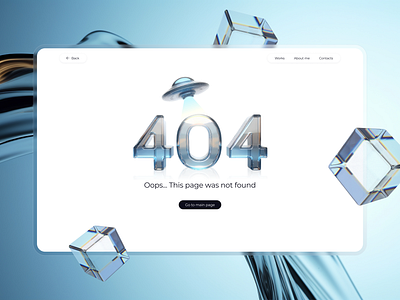 404 page for portfolio site 404 404 page ai design graphic design not found page not found ui ui design ux ux design uxui uxui design website