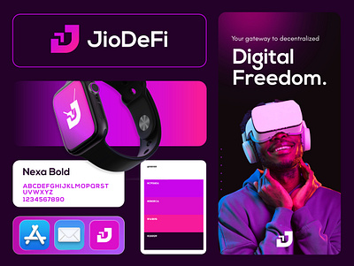 JIO DEFI VISUAL IDENTITY app branding design graphic design illustration logo typography ui ux vector