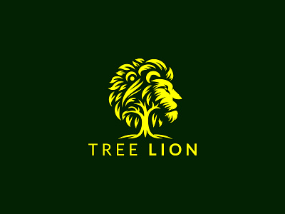 TreeLion Logo agency branding creative forest green king lion logo for sale luxurious luxury natural nature royal strong tree lion ui ux vector vector logo wood