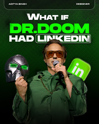 Doctor Doom Linkedin Profile branding carousel design carousel designer carousel post design doctor doom doctor doom design dr doom dr.doom graphic design instagram carousel linkedin carousel linkedin post design marvel robert robert downey jr