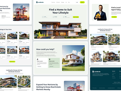 Landlords - Real Estate Website agent apartment business design home interface landing page real estate real estate agency real estate landig page real property realestate realtor realty residence ui ux web web design website