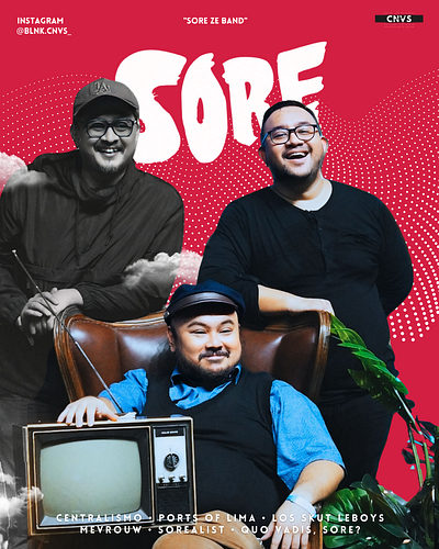 Sore Ze Band graphic design music poster sorezeband