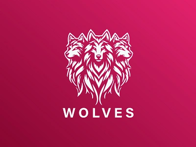 Wolves Logo badge beast character concept creature danger grey head hunter mythology power ui ux wild wilderness wolf wolves wolves for sale wolves logo