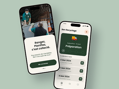 Ben Recylage - Recycling service app - Collecting appdesign branding mobile recycle recycling uidesign uxdesign webdesign