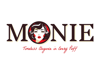 MONIE - Timeless Elegance in Every Puff beauty creative design elegant graphic design illustration inspiration lettering logo minimalist monogram retro ui vintage