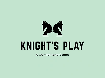 Knights Play - A Gentleman's Game branding graphic design illustration logo logo design mock up print design tshirt design ui