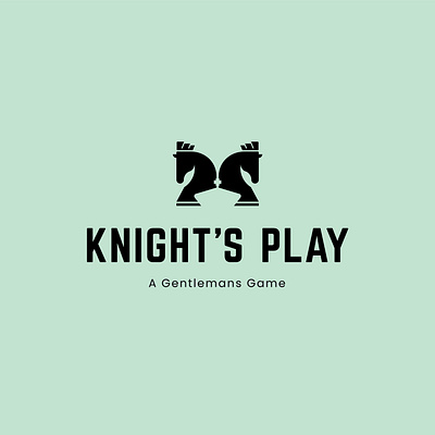 Knights Play - A Gentleman's Game branding graphic design illustration logo logo design mock up print design tshirt design ui