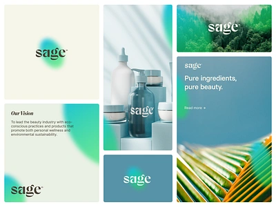 Sage branding branding agency branding studio cosmetics design packaging design pure sage skincare