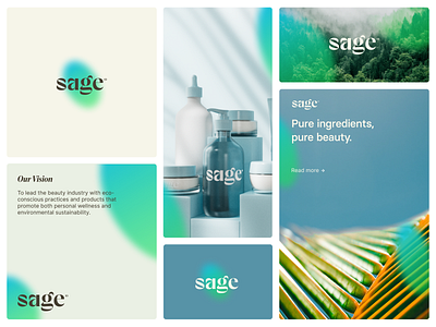 Sage branding branding agency branding studio cosmetics design packaging design pure sage skincare