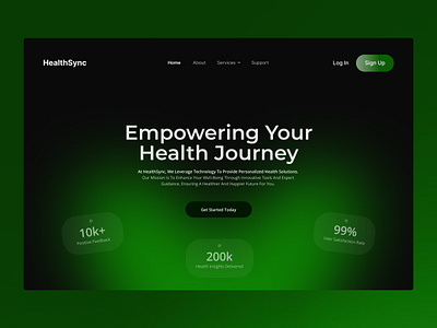 Health Tech/ Modern Hero Section Design design designinspiration hero section moder design ui uiux ux web design