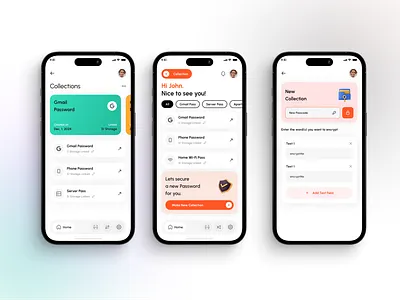 Modern Password manager | Mobile App | UI/UX app design mobile app modern password manager uiux