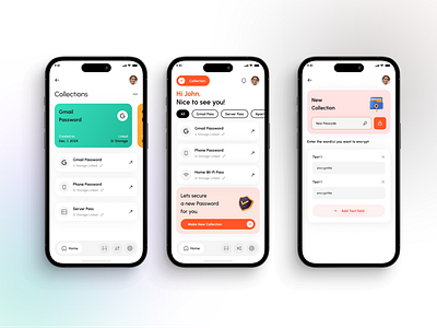 Modern Password manager | Mobile App | UI/UX app design mobile app modern password manager uiux