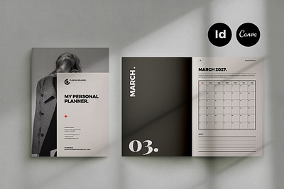 Planner Templates for Canva & Indesign architecture branding brochure canva daily design graphic design indesign monthly planner portfolio template weekly workbook